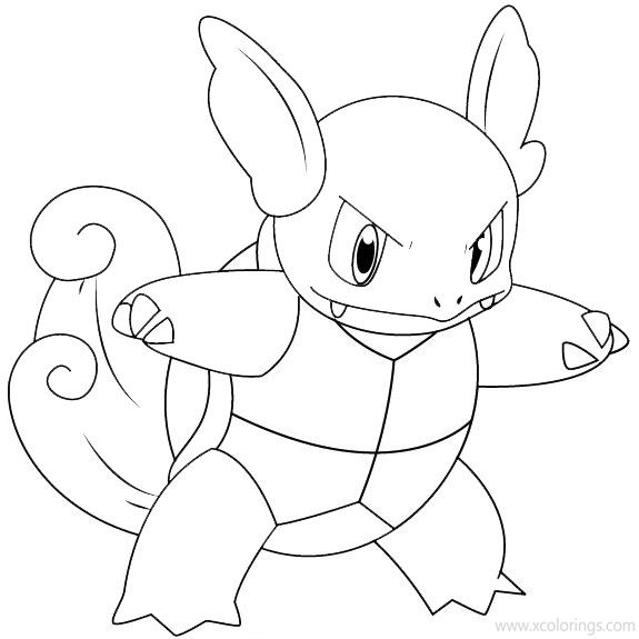 Free Wartortle from Pokemon Coloring Pages printable