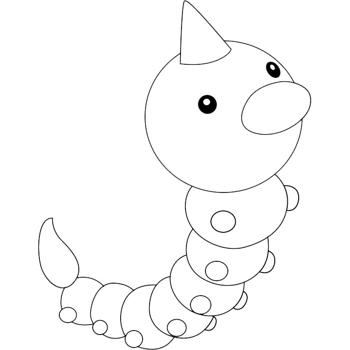 Weedle from Pokemon Coloring Pages - XColorings.com