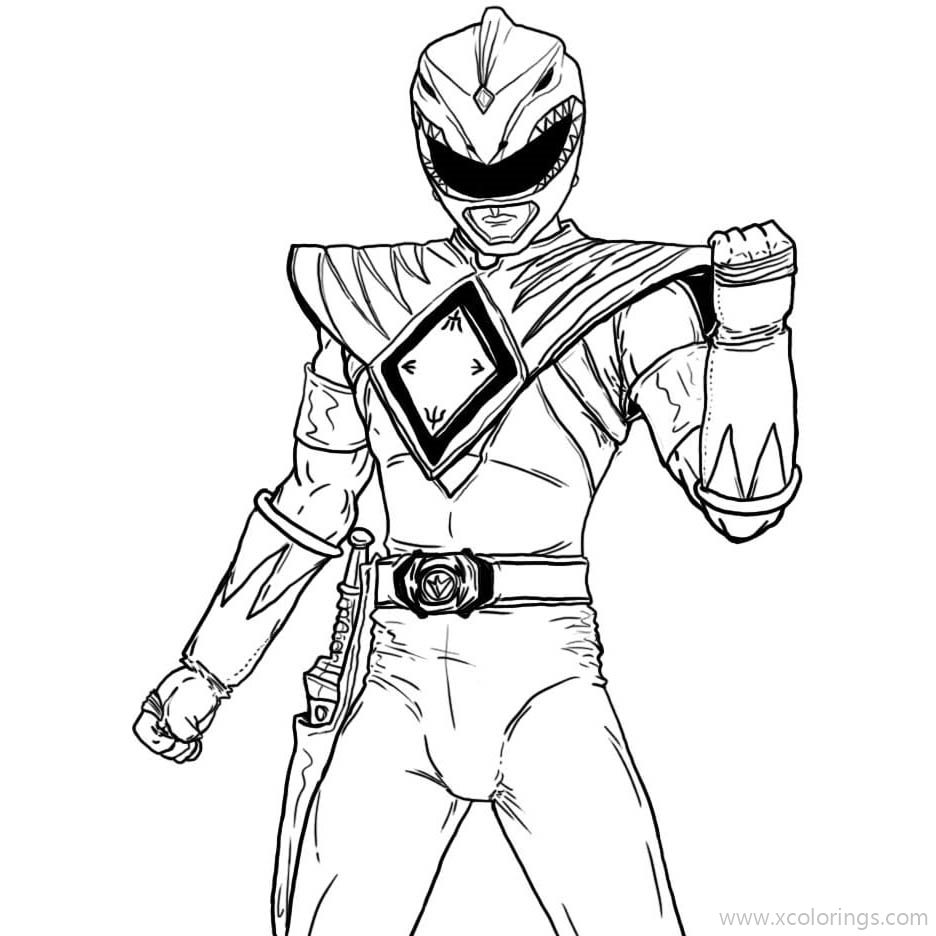 Free Yellow Ranger from Power Rangers Dino Charge Coloring Pages printable