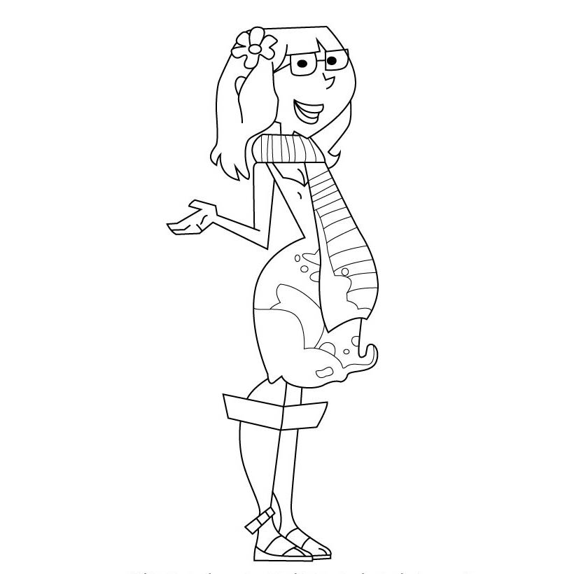 Free Alana from Total Drama Coloring Pages printable