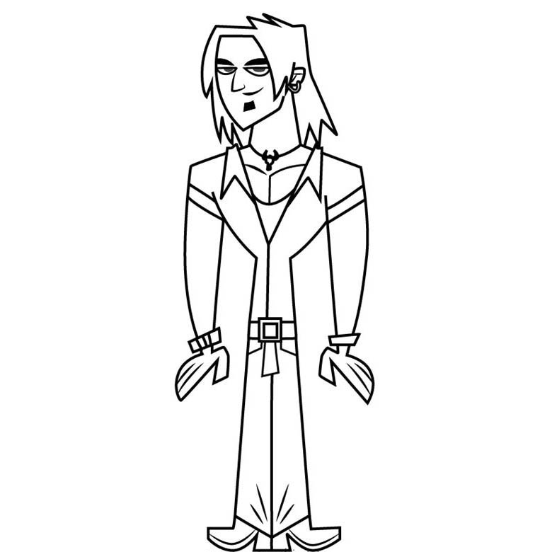 Free Alejandro from Total Drama Coloring Pages printable