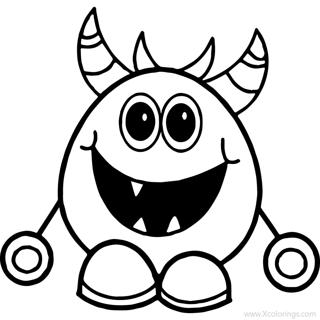 Free Alien Coloring Pages Little Monster printable