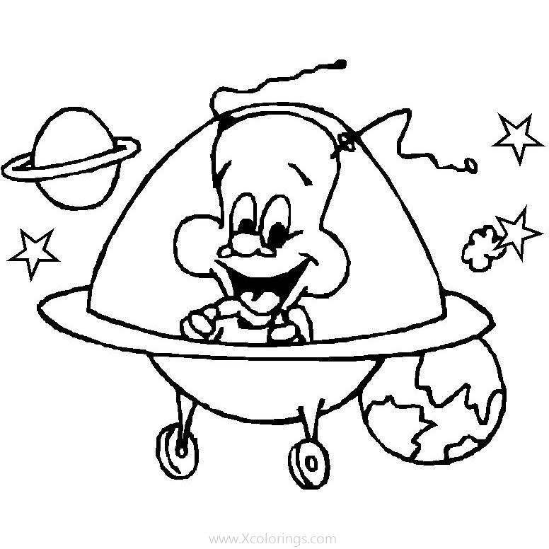 Free Alien Coloring Pages for Toddlers printable