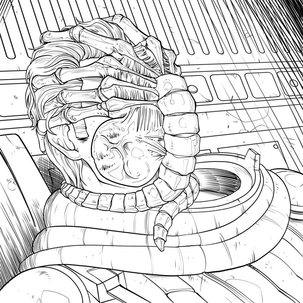 Alien Sketch Coloring Pages - XColorings.com