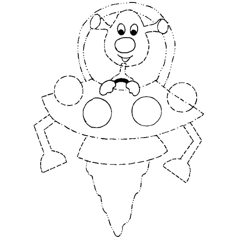 Free Alien and Spacecraft Coloring Sheets printable