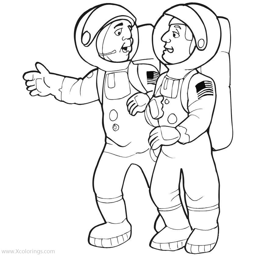 Free American Astronauts Coloring Pages Printable printable