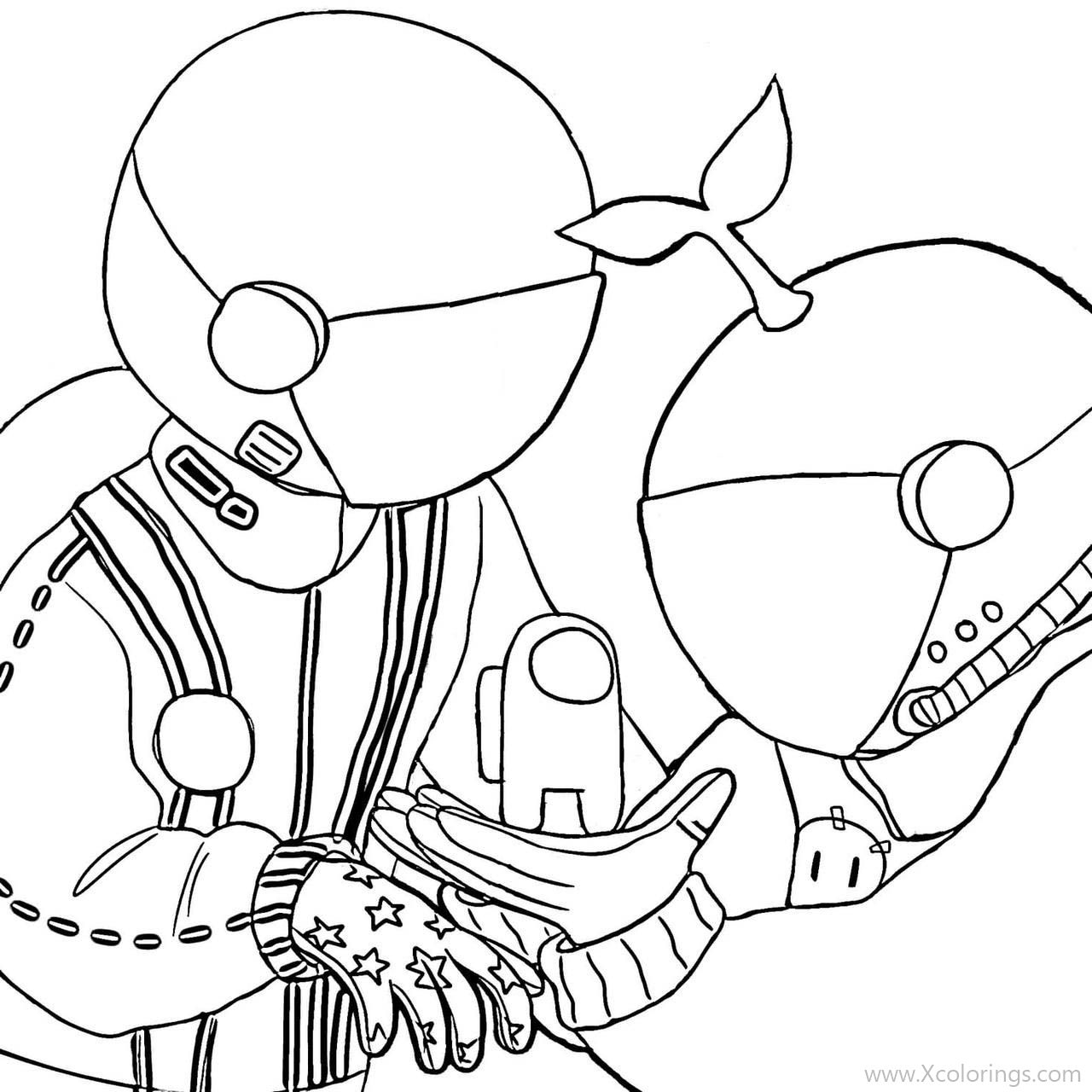 Free Among Us Astronauts Coloring Pages printable