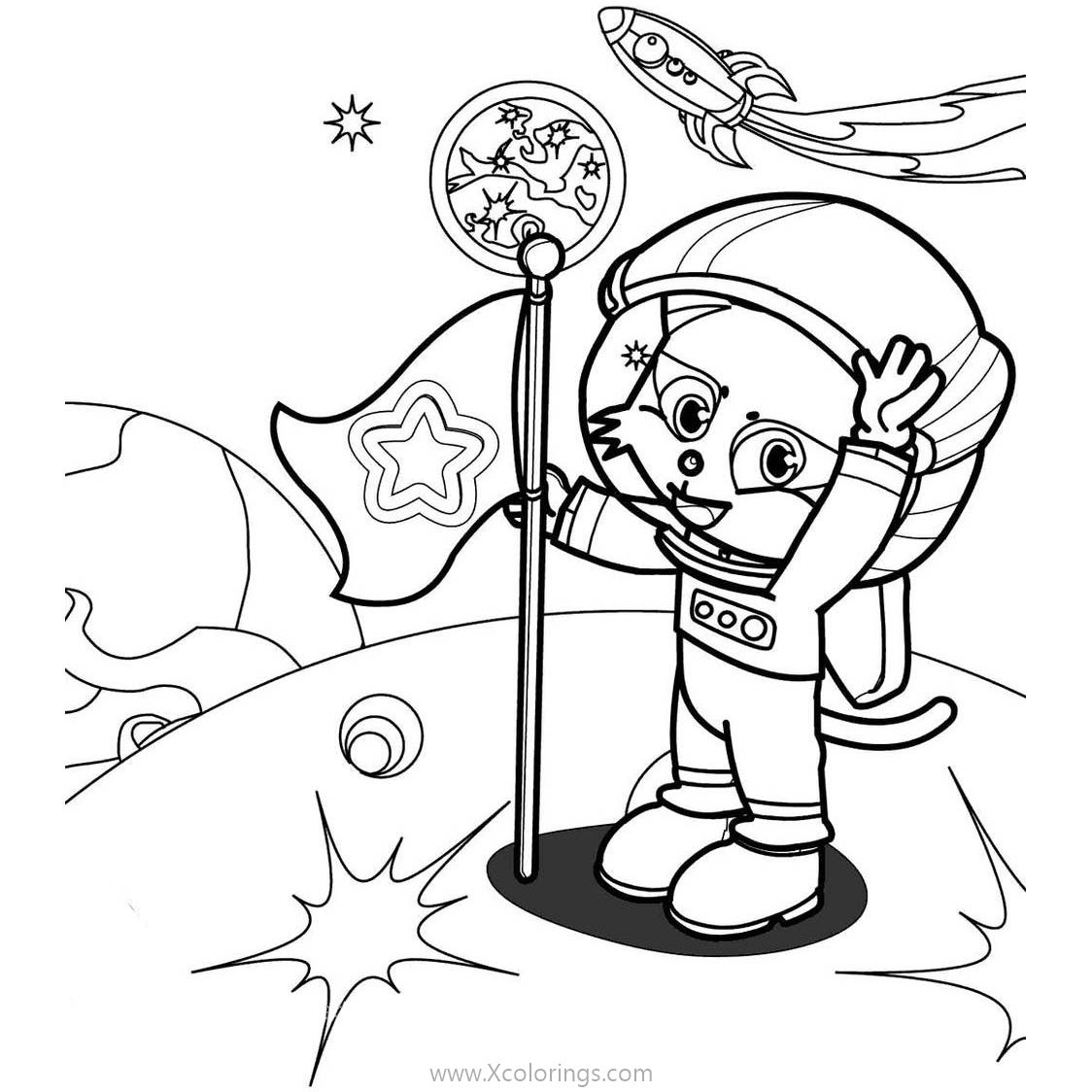 Free Animal Astronaut Coloring Pages printable