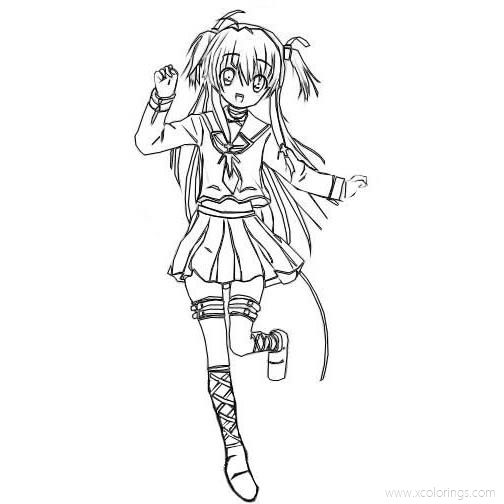 Free Anime Angel Beats Yui Coloring Pages printable