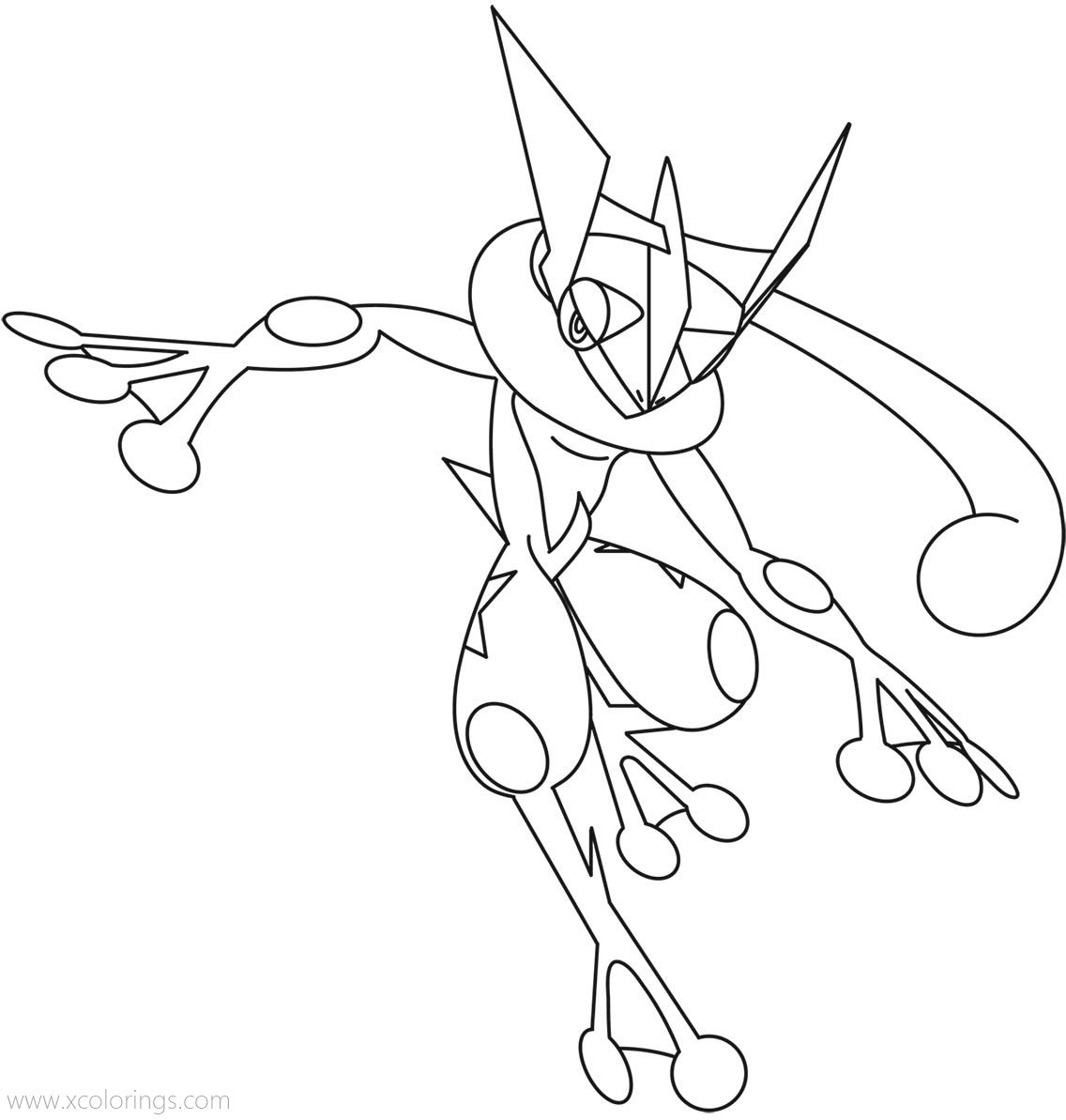Ash greninja coloring page