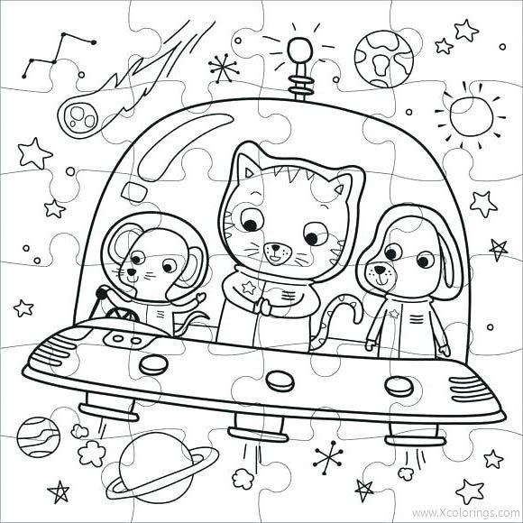 Free Astronaut Coloring Pages Activity Template printable