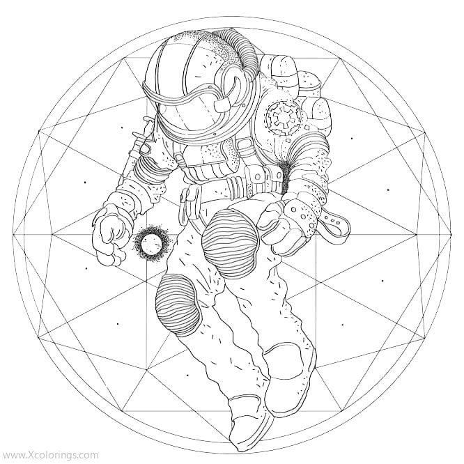 Astronaut Coloring Pages Artwork - XColorings.com