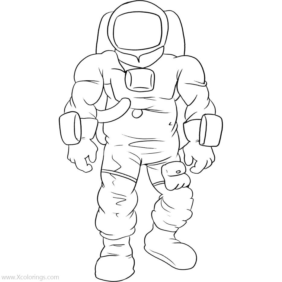 Astronaut Coloring Pages Lineart - XColorings.com