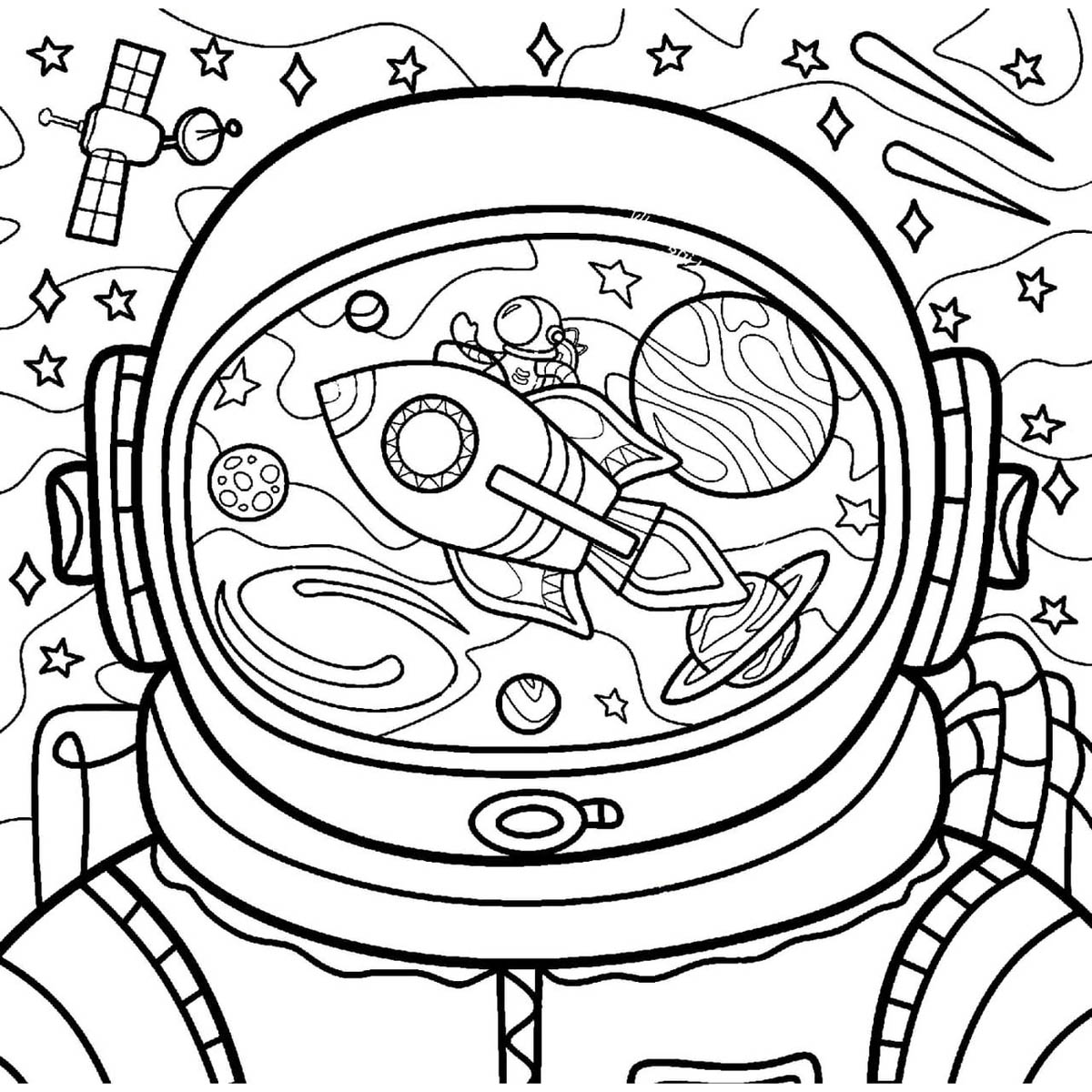 Free Astronaut Coloring Pages Printable printable