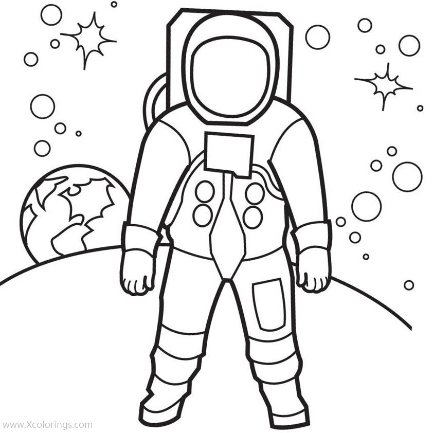 Free Astronaut Coloring Pages for 8 Years Old Kids printable