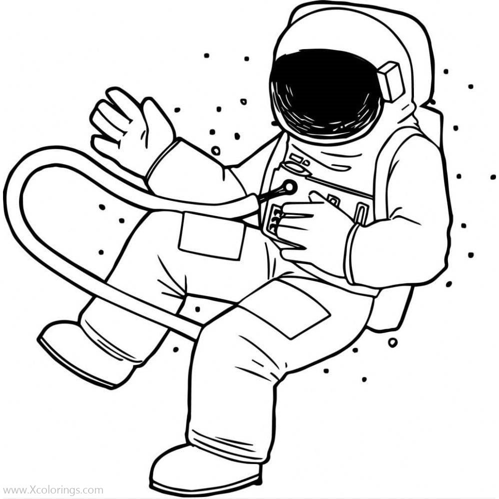 Astronaut Coloring Pages for free - XColorings.com