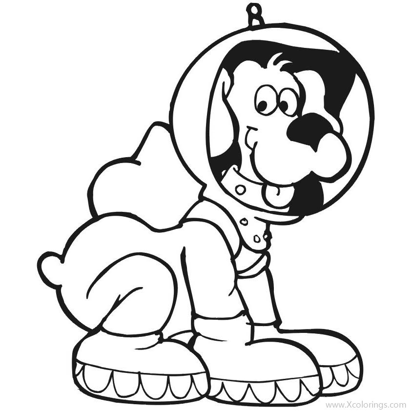 Free Astronaut Dog Coloring Pages printable