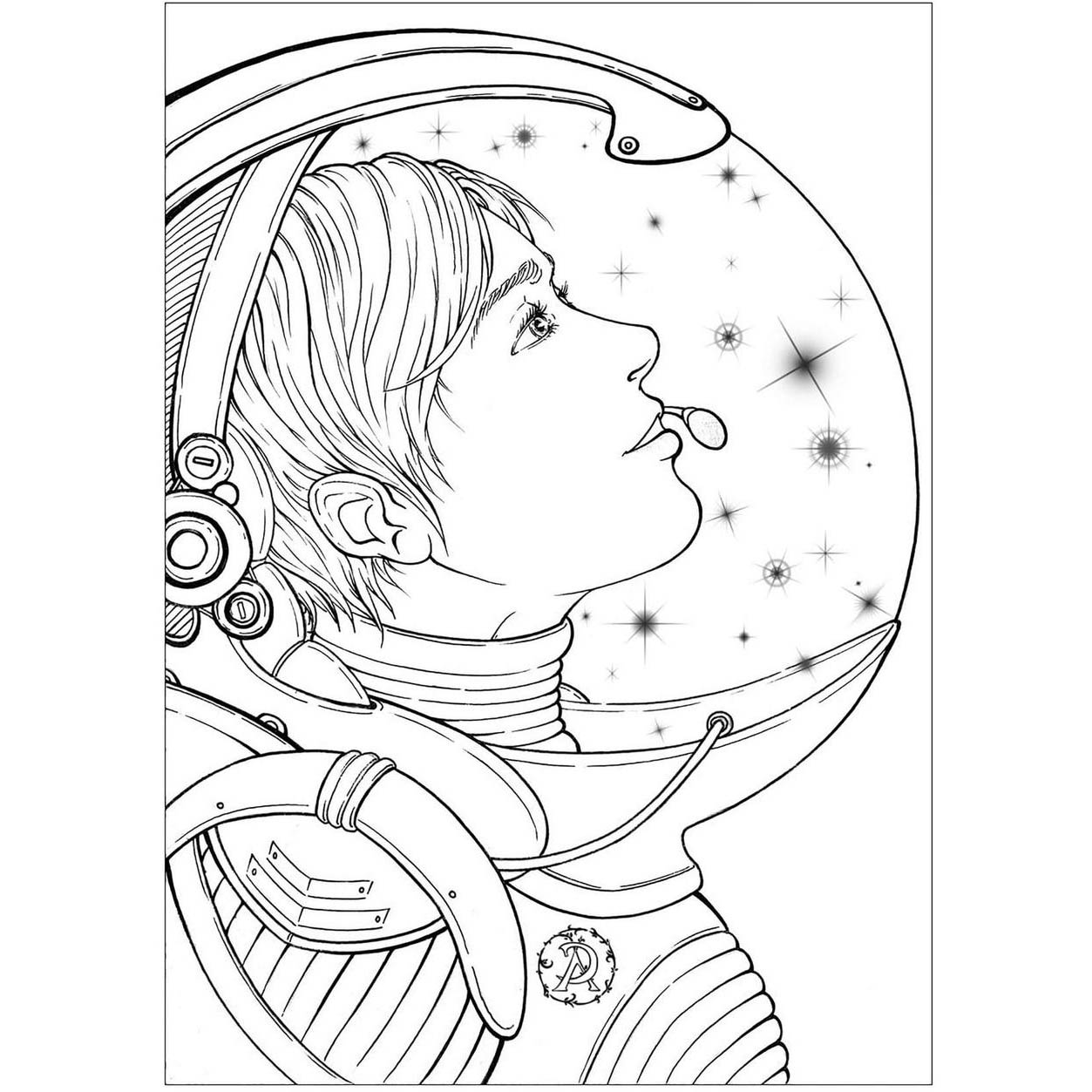 Free Astronaut Girl Coloring Pages Printable printable