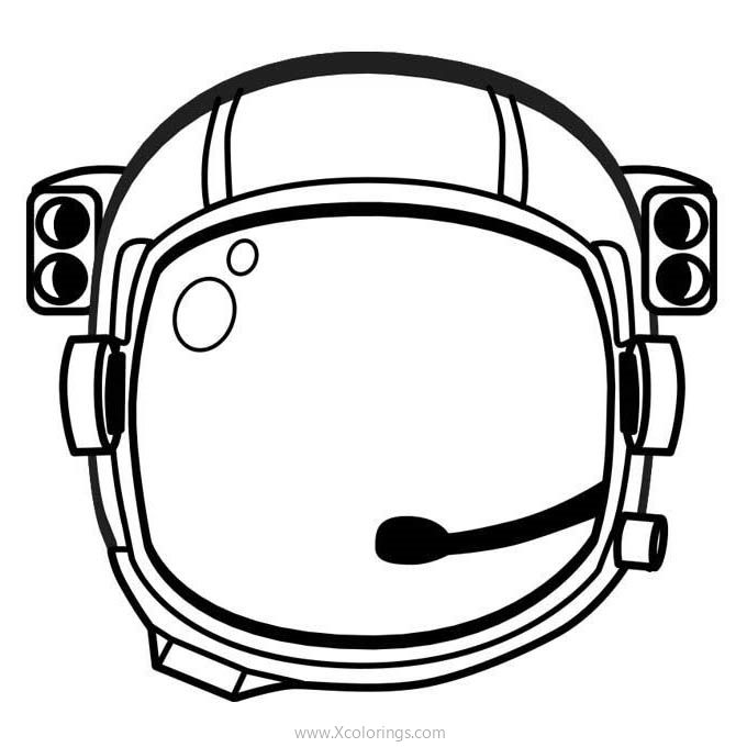 Free Astronaut Helmet Coloring Pages printable