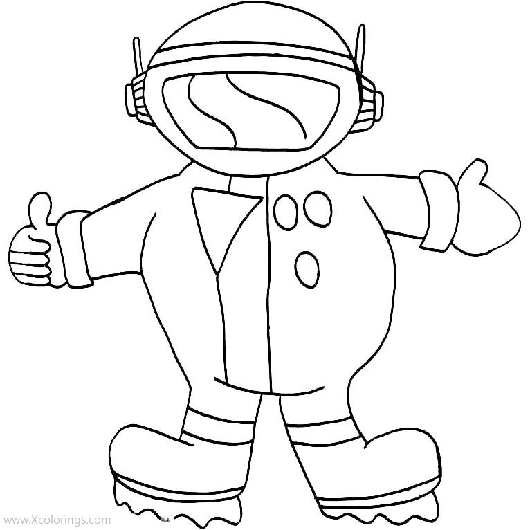 Free Astronaut Thumbs Up Coloring Pages printable
