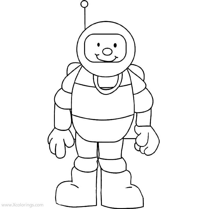 Free Astronaut with Antenna Coloring Pages printable