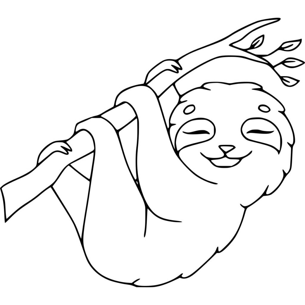 Printable Sloth Coloring Pages - Printable World Holiday