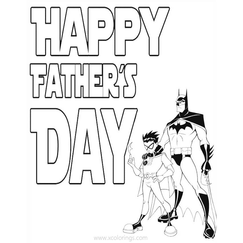 Free Batman Father's Day Coloring Pages printable