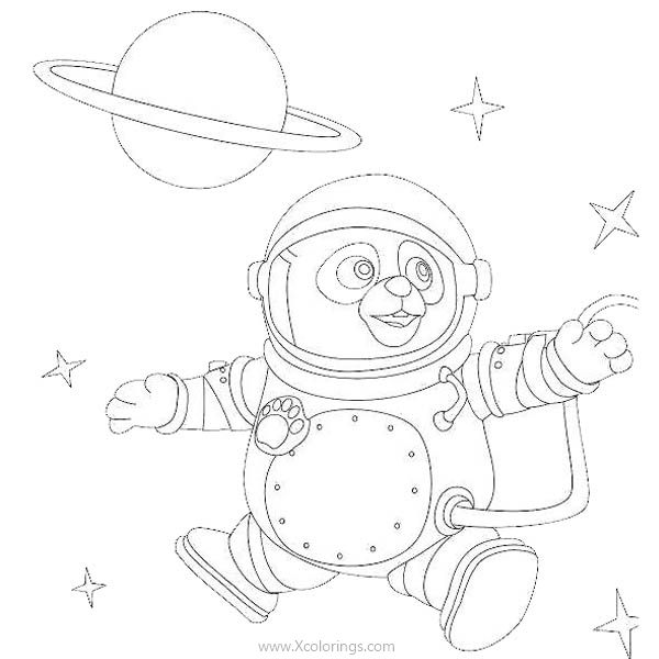 Free Bear Astronaut Coloring Pages printable