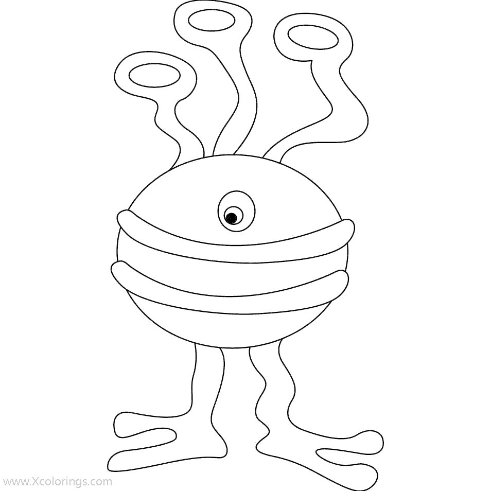 Free Big Mouth Alien Coloring Pages printable