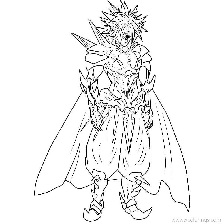 Free Boros from One Punch Man Coloring Pages printable