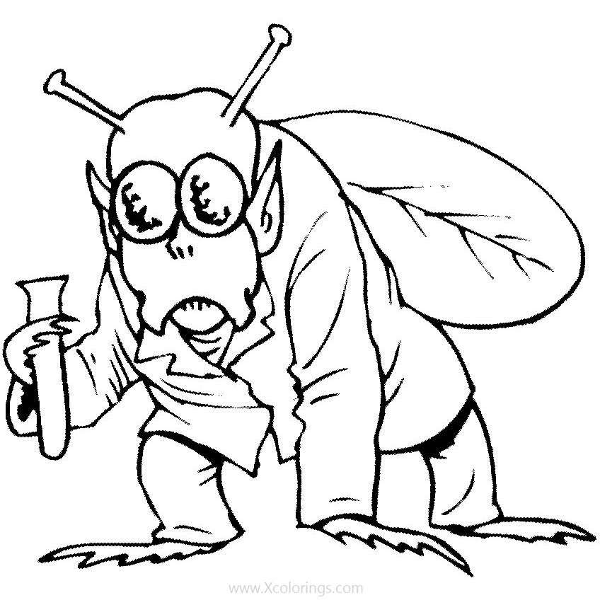 Free Bug Alien Coloring Pages printable