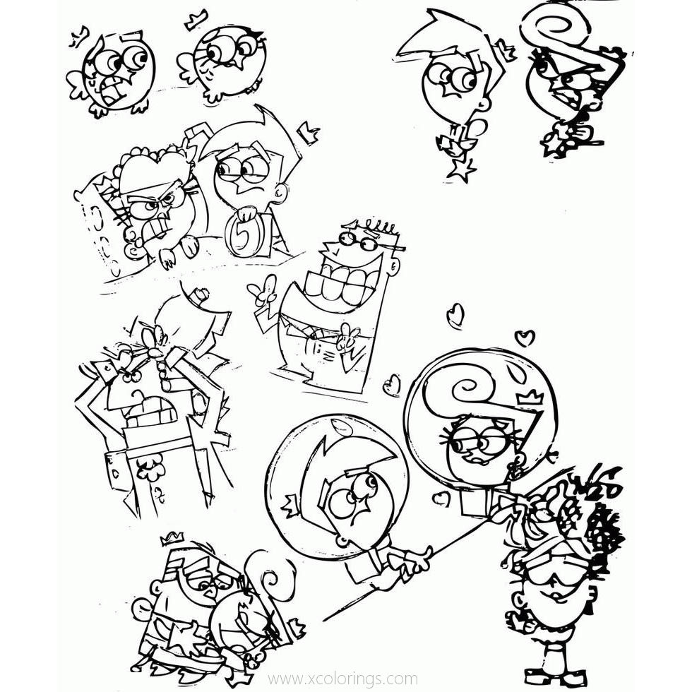 Free Cartoon Fairly OddParents Coloring Pages printable