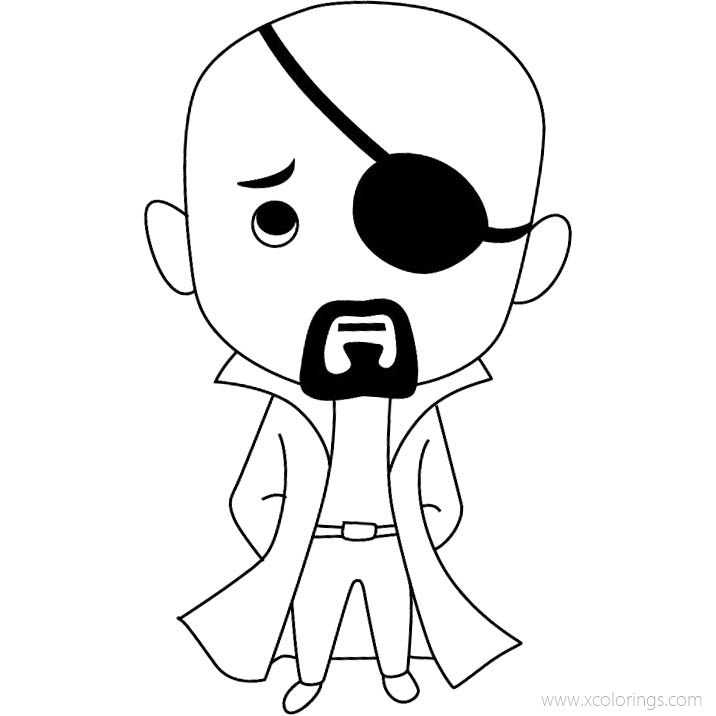 Cartoon Nick Fury Coloring Pages - XColorings.com