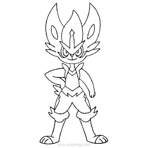 Free Cinderace Pokemon Coloring Pages Printable printable