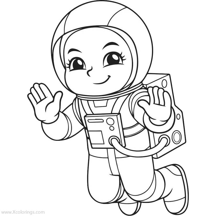 Free Cute Astronaut Coloring Pages printable