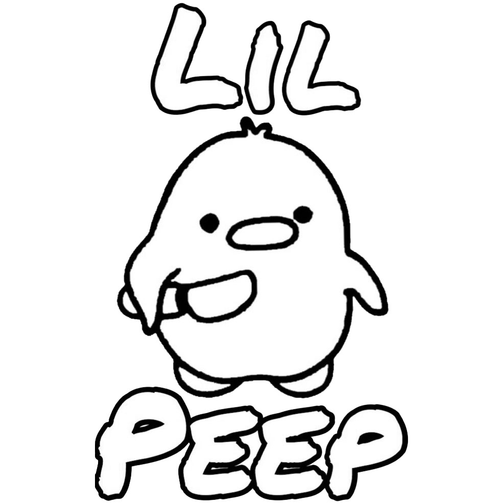 Lil Peep Rapper Coloring Pages