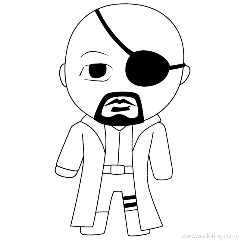 Cute Nick Fury Coloring Pages - XColorings.com