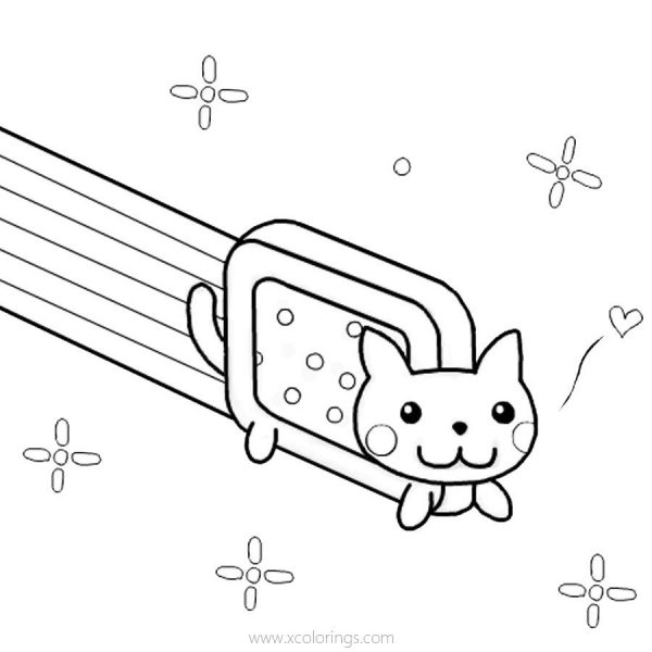 Nyan Cat Coloring Pages Artwork - XColorings.com