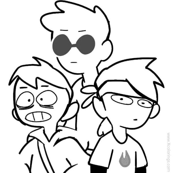 Dream SMP Coloring Pages Dream Team Characters - XColorings.com