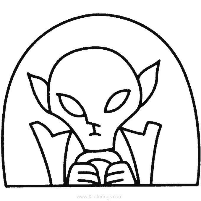 Free Easy Alien Coloring Pages printable