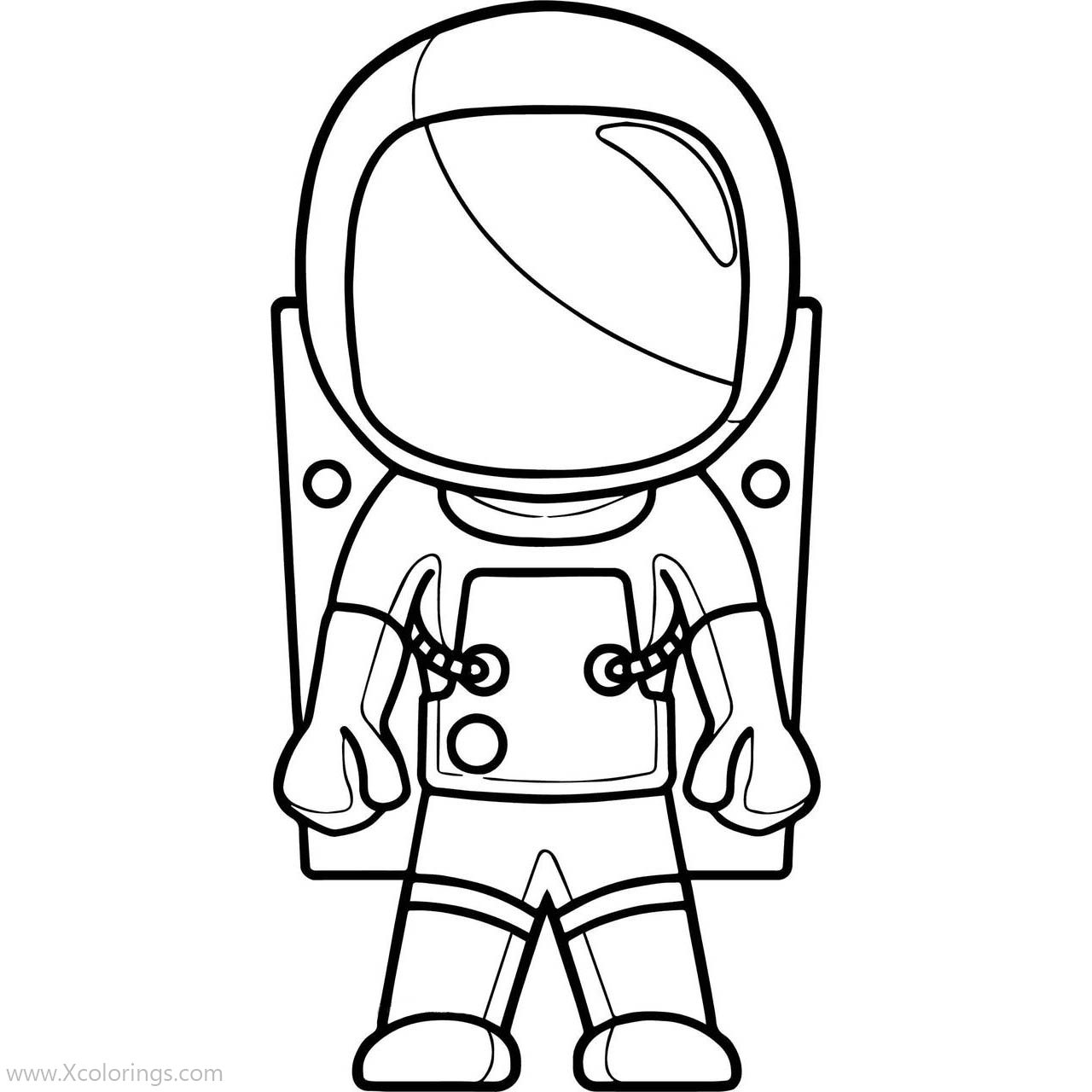 Free Easy Astronaut Coloring Pages printable