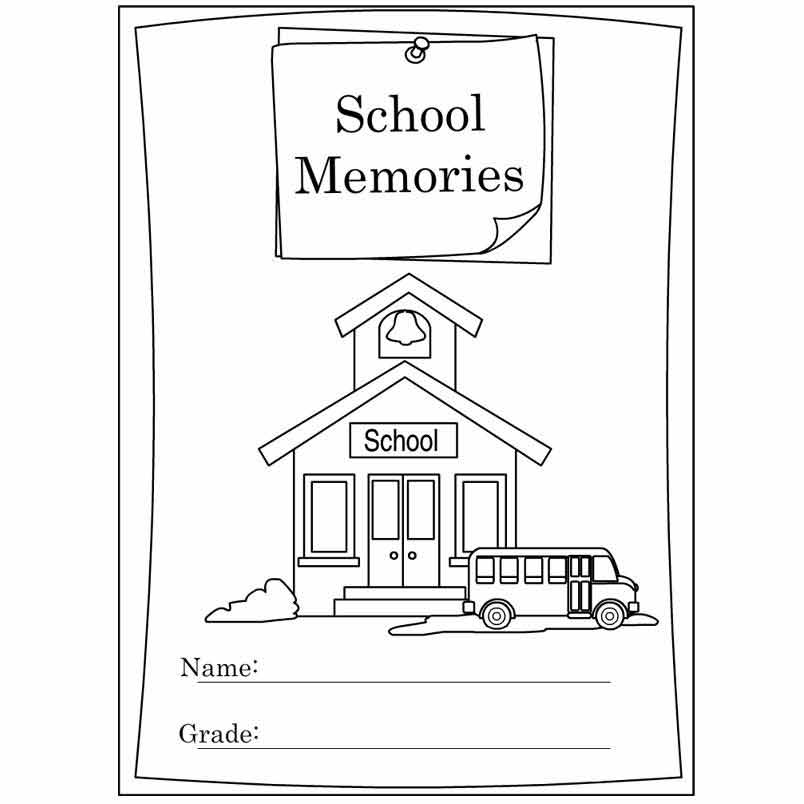 Free End of School Year Coloring Pages School Memories printable