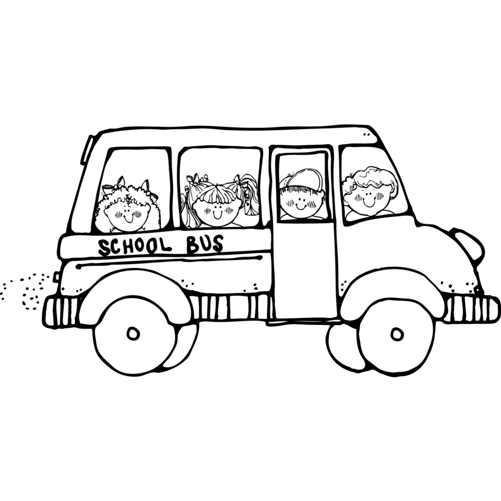 Free End of School Year Coloring Pages Students in the School Bus printable