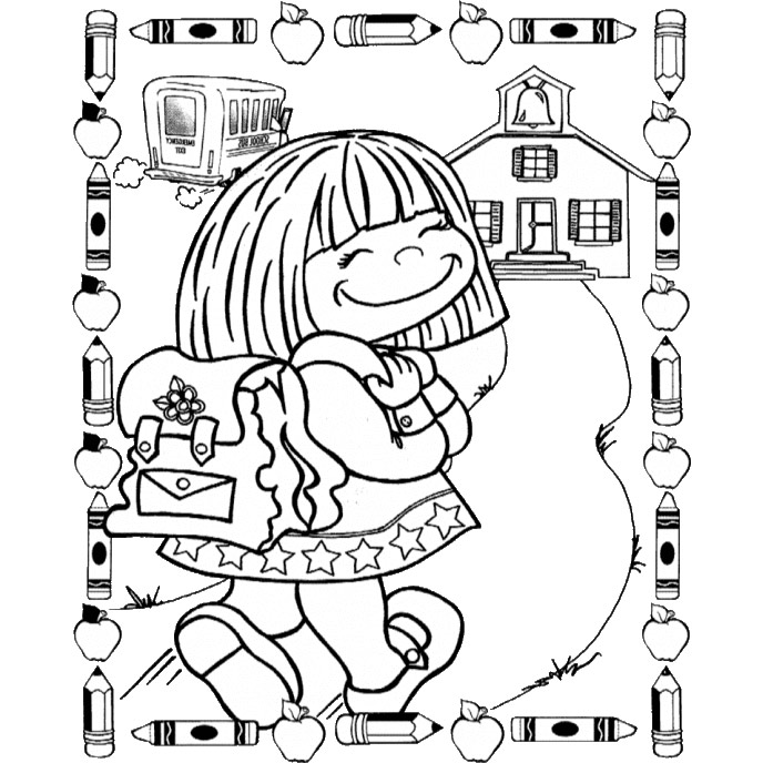 Free End of School Year Coloring Pages for Girl printable