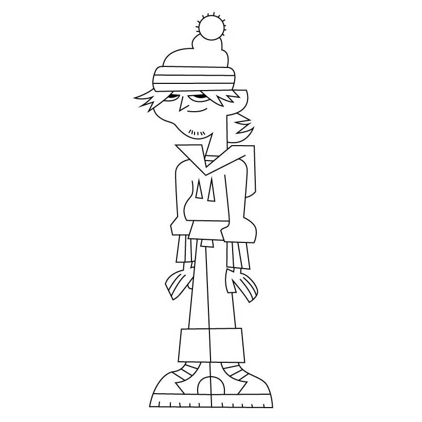 Free Ezekiel from Total Drama Coloring Pages printable