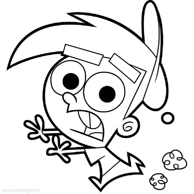 Free Fairly Odd Parents Coloring Pages Jimmy is Running printable