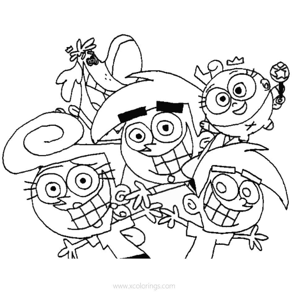 Free Fairly OddParents Characters Coloring Pages Fanart printable