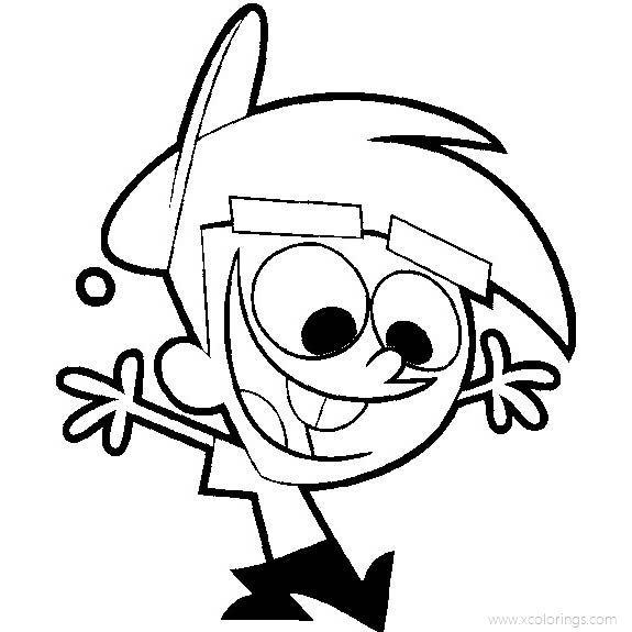 Free Fairly OddParents Coloring Pages Character Timmy Turner printable