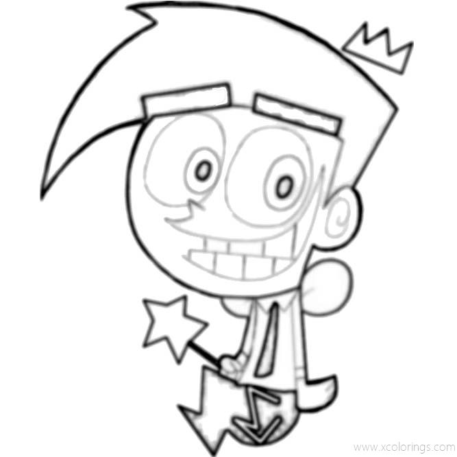 Free Fairly OddParents Coloring Pages Cosmo was Dumb printable