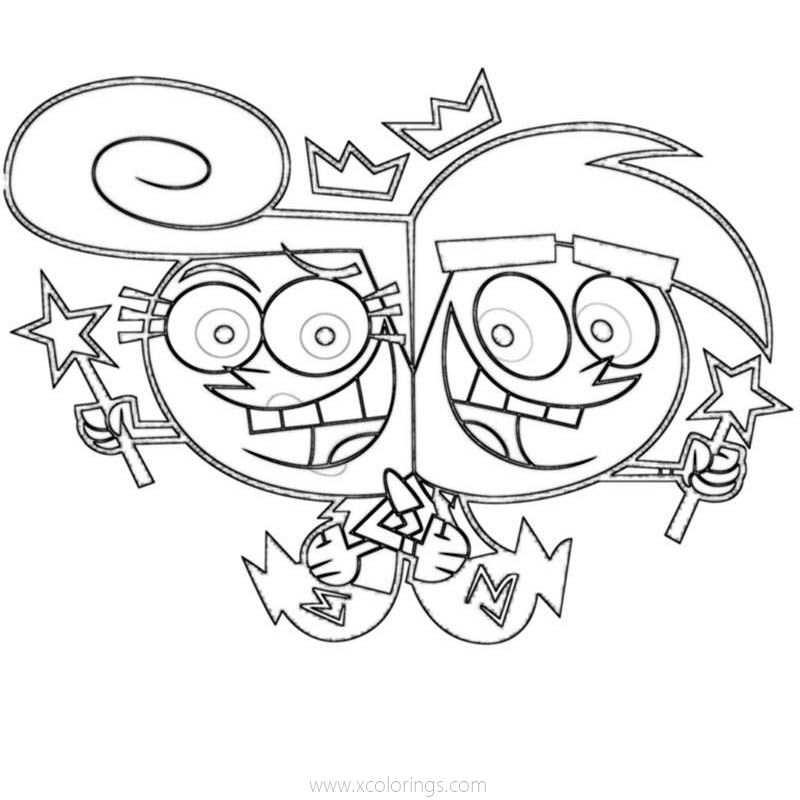 Free Fairly OddParents Coloring Pages Godparents printable